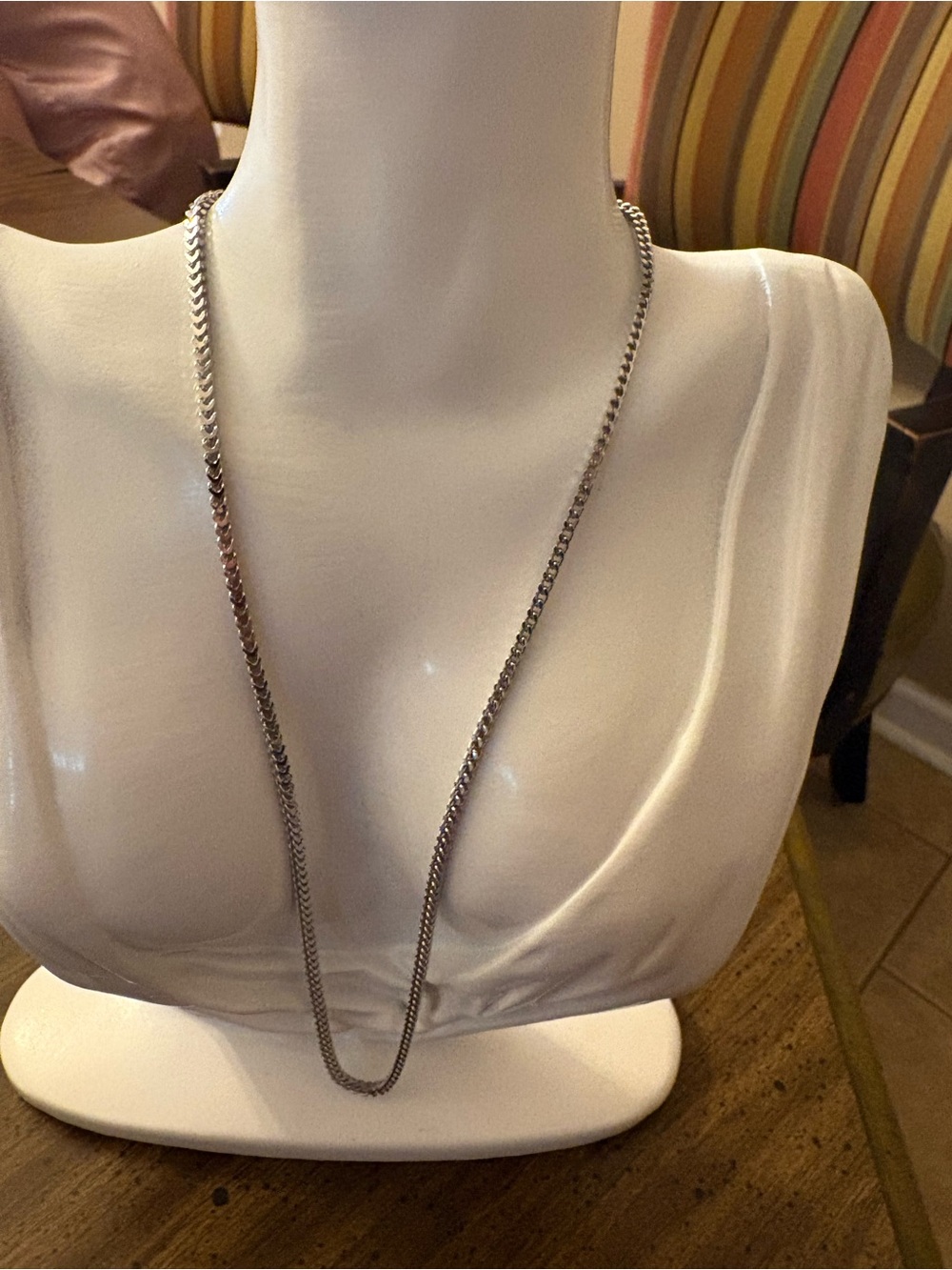925 Sterling Silver Franco Chain Necklace – 20” – 2.4mm – 7.4g
